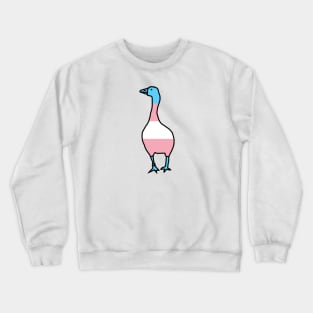 Small Transgender Pride Flag Goose Crewneck Sweatshirt